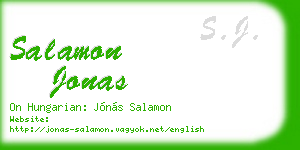 salamon jonas business card