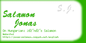 salamon jonas business card